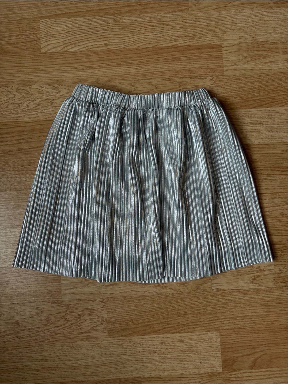 wonder nation Silver Pleated Girls' Skirt